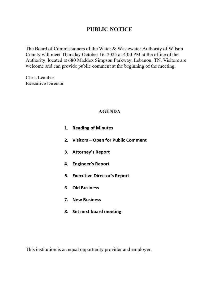Board Meeting 101625
